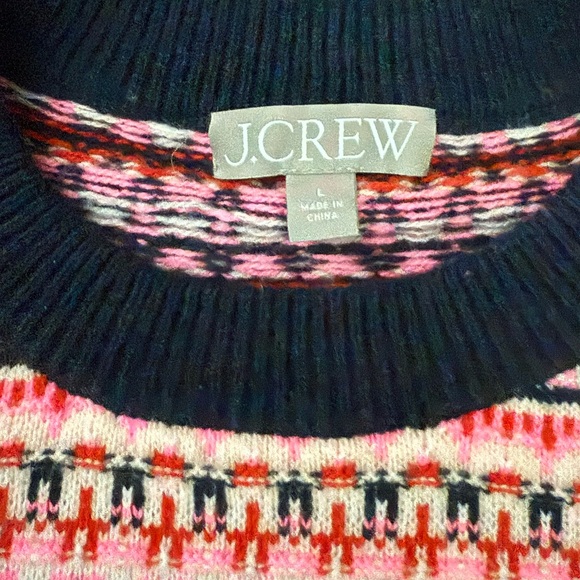 J. Crew Shrunken Fair Isle crewneck sweater - Picture 2 of 5